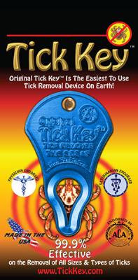 Blue Tick Key on Retail Card